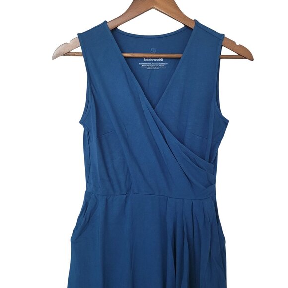 Betabrand Faux Wrap Dress Womens Size XS Blue Pockets NWT - Picture 4 of 6